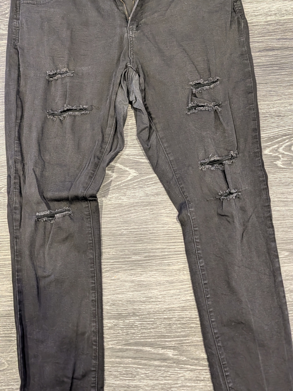 Wax Jean Women's Black Distressed Jeggings